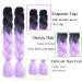 Buy Purple Kanekalon Braids Extensions | 24 Jumbo Box Braids Ombre Hair | 6-Pack Synthetic Hair for Crochet Braids (Black-Purple) - Buy Online on GoSupps.com