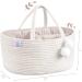 Fephas Baby Diaper Caddy Organizer- Cotton Rope Nursery Storage Bin- Portable Diaper Storage Basket for Changing Table and Car- Perfect Baby Shower & Registry Gift - Buy Online on GoSupps.com