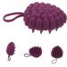 Kombiiuda ArtFakt Scalpoos Shampoo Brush - Soft Scalp Massager for Hair Peeling & Cleaning | Purple Pebble Gel 12x7.8x3.6cm - Buy Online on GoSupps.com