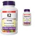Webber Naturals Vitamin K2 120 mcg 75 Capsules MK-7 Formula Helps Support Bones Vegan & Magnesium 500 mg 60 Tablets Enhanced Absorption Mineral Supports Bone and Muscle Functions Vegan Vitamin + SUPPLEMENT 7Z-TISK-M5JT