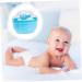 FRCOLOR Lot de 2 houppettes en poudre pour enfants - Pour soins de b b - Bo te poudre pour b b - Bo te consigne et s che - Bo te de rangement pour voyage - En peluche acrylique 1 unit (Lot de 1) Bleu - Buy Online on GoSupps.com