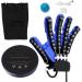 Rehabilitation Robot Training Gloves Rehabilitation Restore Equipment for Patient with Hand Paralysis Finger Recovery Exercise Equipment Orthotics Blue B XXL Blue B XXL