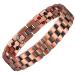 MagEnergy Copper Magnetic Bracelets for Men 4 Element Double Row Strength Magnets with Removal Tool and Gift Box Copper-4