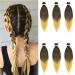 SEGO 6 Packs Braids EZ Hair Extensions Braiding Synthetic Hair Kanekalon Crochet Synthetic 26 Inch 90g/Pack Natural Black & Yellow Brown
