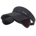 Summer Sun Visor Hat - Women Adjustable Golf Cap with Retractable Brim, UV Protection Beach/Tennis Sport Hat Black