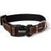 Lonto Medium Dog Collar - Durable Nylon Soft Padded 360 Reflective Click Closure Metal Ring Adjustable - Brown M - Buy Online on GoSupps.com