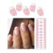 Semi Cured Nail Gel Strips French Nail Polish Stickers Jelly Glaze White Nude Full Nail Wraps for Women Manicure