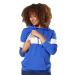HAPPY MAMA. Women's Nursing Hoodie Breastfeeding Colour Block Maternity. 503p 10 Royal Blue & White