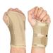 NuCamper Wrist Brace Carpal Tunnel Right Left Hand for Men Women Night Wrist Sleep Supports Splints Arm Stabilizer with Compression Sleeve Adjustable Straps for Tendonitis Arthritis Pain Relief Left Hand-Beige Large/X-Large (Pack of 1)