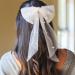 Vakkery Bridal Hair Bow Veil White Tulle Bow Hair Clip with Pearl Wedding Bachelorette Party Decoration Hair Accessories for Women - Buy Online on GoSupps.com