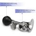 Classic Retro Clown Horn | Kids Bike Horn | Vintage Metal Twist Loudspeaker Siren for Vehicles & Bicycles - Silver - Buy Online on GoSupps.com