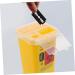 Frcolor Razor Blade Waste Container | Storage for Razor Blades | Mini Bin for Men | Car Blade Case - Yellow 15.4x9.5x9.5cm - Buy Online on GoSupps.com