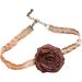 Vsilay Elegant Floral Necklace for Women - Unique Brown Flower Choker - Perfect for Weddings & Celebrations - Buy Online on GoSupps.com