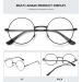 Magimodac Vintage Retro Round Reading Glasses - Metal Anti-Blue Light Blocking for Men & Women - 3.5 Diopter - Stylish Black - Buy Online on GoSupps.com