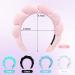 Women's Spa Terry Cloth Headband for Face Wash, Makeup Removal, Shower - Soft & Absorbent Croissant Style in Pink - Buy Online on GoSupps.com