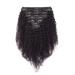 Clip In Extensions Real Hair Kinky Curly - Double Tessen Afro Hair 8-Pack 55cm-125cm Natural Black for Complete Hair Transformation - Buy Online on GoSupps.com