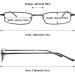 Magimodac Anti Blue Light Reading Glasses - Prescription Metal Frame for Men & Women - 3.0 Diopter Narrow Reading Glasses with Pencils - Buy Online on GoSupps.com