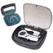 LdawyDE Denture Box Retainer Case Set - Denture Brush Chewies and Removal Tool Included - Mirror Attached for Convenience Black