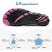 hiitave Women's Quick Dry Water Shoes for Swim, Dive, Surf - 7.5 - Light Gray/Purple - Buy Online on GoSupps.com