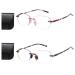 AQWANO Super Lightweight Rimless Quality Readers Ultra Clear Lenses Frameless Reading Glasses Women Fashion Designer 2.75 2pack (Tr90) 2.75 x