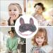 2pc Cartoon Eyepatch Masks - Cute Animal Design for Girls, Women - Plush Rabbit Eye Cover for Sleep and Shade - Grey - Buy Online on GoSupps.com