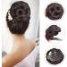 Hair Chignon Synthetic Bun Floral Style Ponytail Extension Hair Clips Braided Bun Claw Clip Donut Bun Wig Women Hair Accessories Messy Bun Hair Piece (Color : B) - Buy Online on GoSupps.com