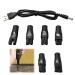 7PCS Shaver Charger Black Electric Shaver Chargers & Power Supplies Versatile Charging Solution Men Shaver Charger Cable Kit Bathroom and Toilet