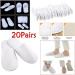 Buy Obelunrp Disposable Shoes - 20 Pairs Plush Hotel Guest Slippers for Women & Men (Size 37-42 White) - Ideal for Kids & Adults - International Shipping Available - Buy Online on GoSupps.com