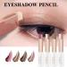 Two Tone Eyeshadow Stick Long Lasting Eyeliner Pen Two Colors in One Matte Glitter Shimmer Eyeshadow Glitter Gradient Eyeshadow Stick 01# Pink Makeup - Buy Online on GoSupps.com