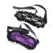 HHHH Sexy Lady Girl Eye Mask Floral Lace Padded Sleep Ribbon Tie Blinder Patch Traveling Blindfold Cover Accessory Sexy Masquerade Masks 0 16 (Black/Purple)-2pcs