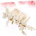 Lurrose Gold Tiara Head Piece for Wedding Bride Gold Hair Accessories Wedding Hair Comb Bridal Hair Pieces Pearl Bridal Headpiece Comb Bride Hair Comb Alloy Hair Comb Wedding Headdress - Buy Online on GoSupps.com
