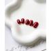 Square Short Red Fake Nails - Glossy Dark Red Extra Short False Nails for Women - Buy Online on GoSupps.com