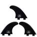 OCEANBROAD Surfboard Fin Thruster 3 Fins for FCS-Based Fin Box with Screws Wax Comb Key
