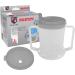Wolvex Adult Drinking Cup with Handles & Anti-Spill Lids - Grey | Dishwasher & Microwave Safe - BPA, PVC, Latex Free - Buy Online on GoSupps.com