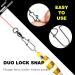 GERUITE Duo Lock Snap Fishing Swivels Ball Bearing 55lb Size 2+2, 20 Pack - Saltwater & Freshwater Fishing Tackle - Buy Online on GoSupps.com