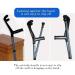 PSMPENG LRVTREC Forearm Crutches Adjustable Crutches Underarm Cruciform Fracture Height Adjustable Anti-Cane Foldable Lightweight Arm Crutch - Buy Online on GoSupps.com