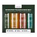 ManCave Men's Ultra-Premium Shower Gel Fragrance Gift Set Featuring 4 x 500ml Natural Sulphate Free Shower Gels: Wild Mint Lemon & Oak Cedarwood and Sea Salt fragrances Vegan Friendly