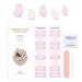 Semi Cured Gel Nails Strips - 20 Stickers Nail Wraps Purple Gradient Soft Self-Adhesive Gel Nail Stickers Colorful Dot Glitter Gel Nail Strips - UV/LED Lamp Required Purple Gradient Dot