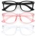 3 Pack Blue Light Blocking Glasses-Blue Light Glasses for Women Computer Glasses Anti eyestrain Eyeglasses Readers for Men 3-black+pink+clear