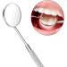 Kinzio Dental Mouth Mirror - Curved Angle Inspection Tool for Oral Care & Eyelash Extensions - Silver - Buy Online on GoSupps.com