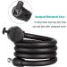 Titanker Bike Cable Lock with Mounting Bracket | Coiled Secure Keys | 1/2 x 4' | Matte Black - Buy Online on GoSupps.com