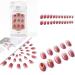 Sethexy Pink Sparkle Gradient Oval Medium Fake Nails - 24 Piece Acrylic Nail Tips & Ruby Earrings | International Shipping Available - Buy Online on GoSupps.com