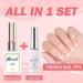 French Manicure Kit White Gel Liner & Jelly Pink Gel Nail Polish Set Soak Off UV Gel Nail Polish Set for French Tips White French Manicure Gel Polish for Nail Art DIY at Home Color: Peach Pink - Buy Online on GoSupps.com