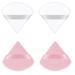 Triangle makeup powder quaste 2/4 piece of face sponge powder puff washable reusable makeup sponge wet dry make -up tool for loose powder or foundation rouge 4 pieces (pink / 4 pieces (pink / white)