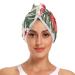 Flamingo Flowers Coffee Hair Towel 2 Pack Super Absorbent Hair Drying Towel Quick Dry Hair Turbans Head Towel with Button Twisty Wrap for Women Girls