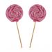 Lollipops Handmade Round Lollies with Strawberry Flavor 25 grams Set of 8 Strawberry