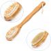 MCUILEE Wooden Bath Brush | Long Handle Body Massager Shower Brush with Bristles for Exfoliating & Back Scrubbing - International Shipping Available - Buy Online on GoSupps.com