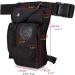 Xieben Nylon Drop Leg Bag for Men & Women - Tactical Hip Belt Pocket for Motorcycle Outdoor Camping & Hiking - Black #12schwarz - Buy Online on GoSupps.com
