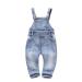 KIDSCOOL SPACE Baby & Little Boys/girls Water Washed Ripped Soft Denim Overalls 6-12 Months Light Blue-1880