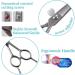 FOGOSP 4.5 Curved Dog Scissors for Small Dog Grooming - Round Tip Professional Trimmer for Face, Paws, Ears - Gray Shears - Buy Online on GoSupps.com